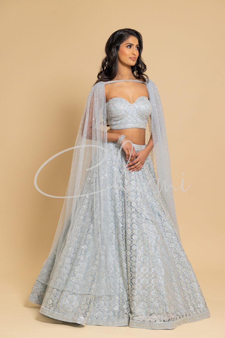 [READY STOCK] Patel Dress in Ash Blue main image 1